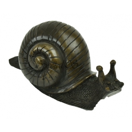 Escargot en bronze, goulot de fontaine