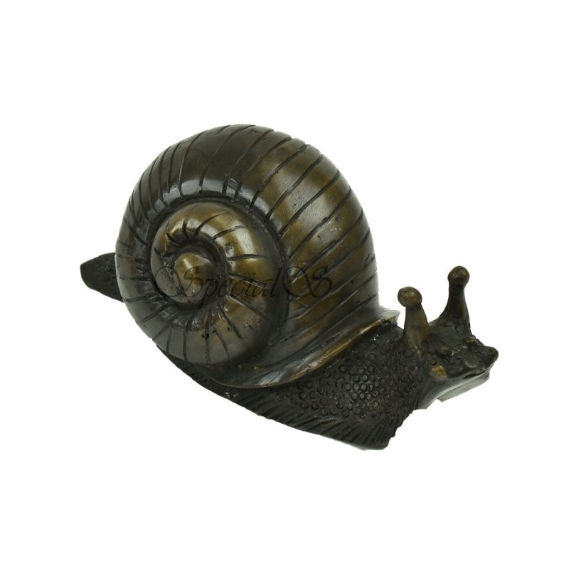 Escargot en bronze, goulot de fontaine