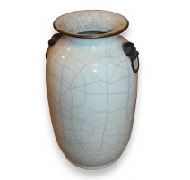 Vase Celadon craquelé (Réparé)