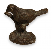 Oiseau sur une branche en bronze