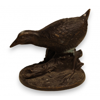 Poule d\'eau en bronze