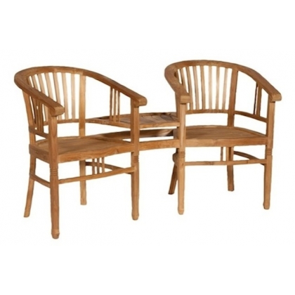 Banc de jardin double \"Betawi\" en teck