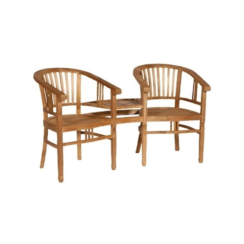 Banc de jardin double \"Betawi\" en teck