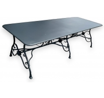 Table modèle Arras en fer forgé anthracite mat