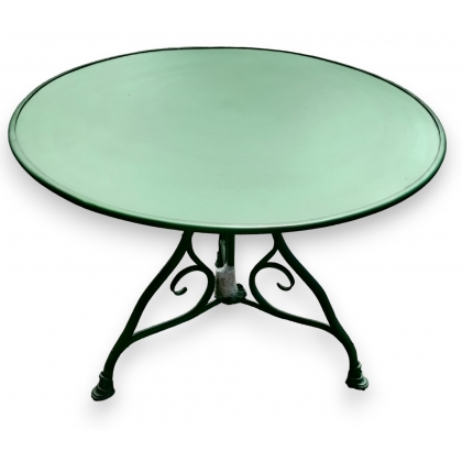 Table ronde modèle Arras en fer forgé vert