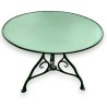 Table ronde modèle Arras en fer forgé vert