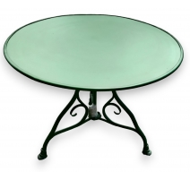 Table ronde modèle Arras en fer forgé vert