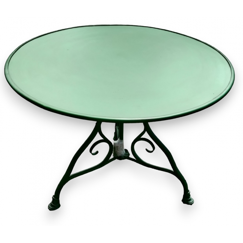 Table ronde modèle Arras en fer forgé vert