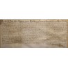 Document ancien encadré daté 1699