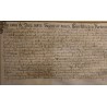 Document ancien encadré daté 1699