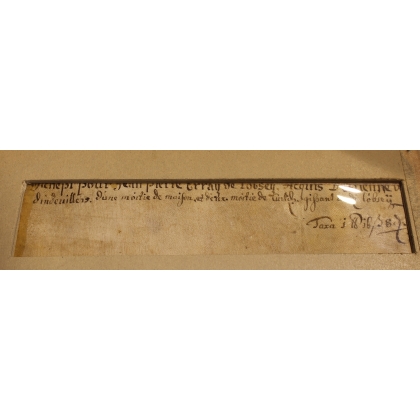 Document ancien encadré daté 1699