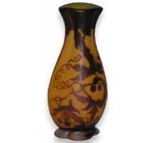 Vase de GALLE, orange-brun.