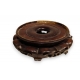 Grand socle chinois en bois sculpté