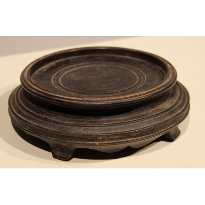 Chinese carved wooden plinth (damaged)