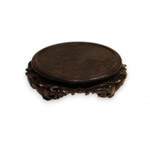 Socle chinois en bois sculpté (abimé)