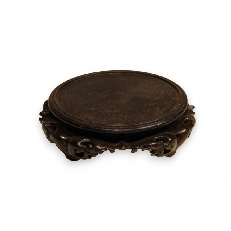 Socle chinois en bois sculpté (abimé)