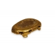 Socle chinois ovoïde en bois sculpté doré
