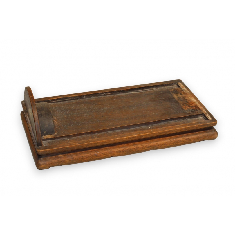 Socle chinois rectangulaire en bois (abimé)