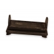 Socle chinois rectangulaire en bois noirci