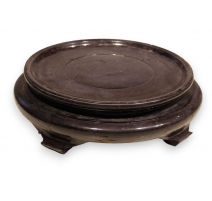 Grand socle chinois en bois sculpté