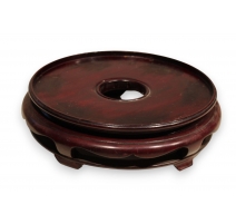 Grand socle chinois en bois sculpté