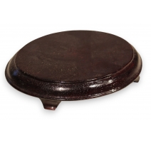 Socle chinois ovale en bois sculpté