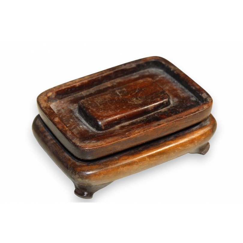 Socle chinois rectangulaire en bois