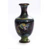 Vase cloisonné décor de dragons sur fond noir