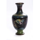 Vase cloisonné décor de dragons sur fond noir