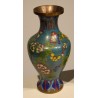 Pair of cloisonné vases with a floral design