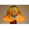 Lampe Orange en verre de BIOT signée SABA