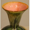 Vase en verre rose et vert signé LUZORO 2004