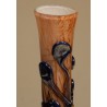 Pink and blue glass vase, signed LUZORO 1994