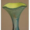 Blue and green glass vase, signed LUZORO 2002