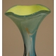 Vase en verre bleu et vert signé LUZORO 2002