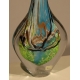 Vase en verre bleu et vert signé LUZORO 2002