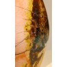 Vase en verre brun et rose signé LUZORO 1996