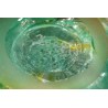 Vase en verre vert et jaune signé LUZORO 98
