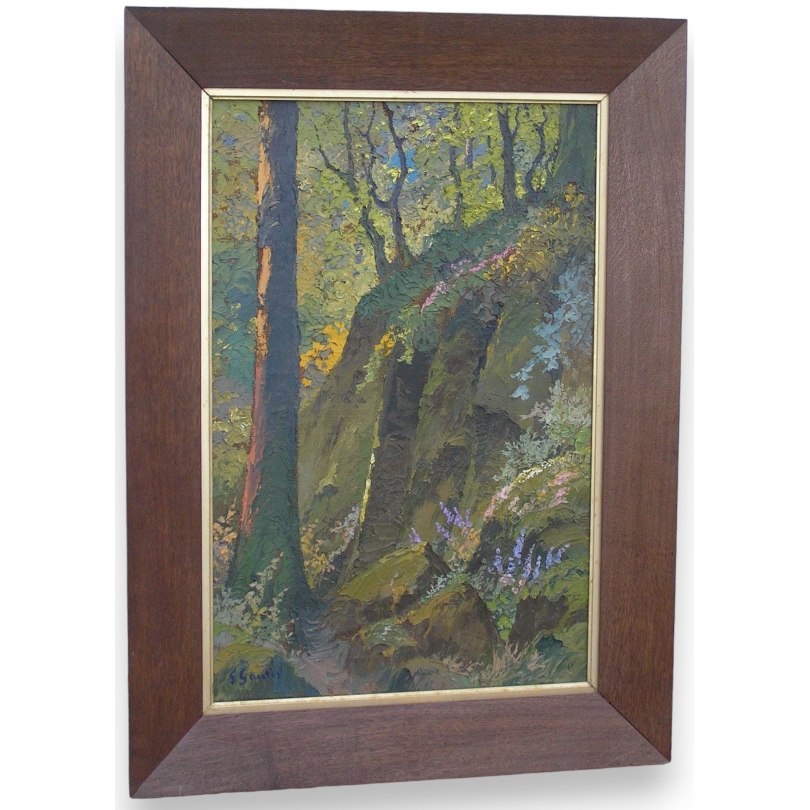 Tableau "Forêt", signé GAULIS.