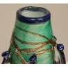 Vase en verre vert et bleu signé LUZORO 96