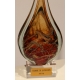 Décoration Flamme en verre orange signé LUZORO
