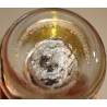 Flacon jaune et rose en verre signé LUZORO 2002