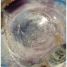 Flacon bleu et or en verre signé LUZORO 1994