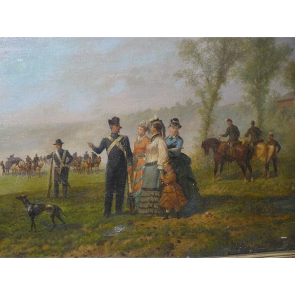 Paintings | Painting entitled ‘Characters’ by A. DOVIAN Moinat SA  – Antiques and home décor
