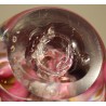 Flacon rose et violet en verre signé LUZORO 00