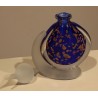 Flacon bleu et or en verre de LUZORO