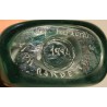 Flacon vert et bronze en verre de LUZORO 1994