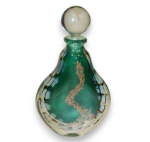 Flacon vert et or en verre de LUZORO 1995