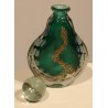 Flacon vert et or en verre de LUZORO 1995