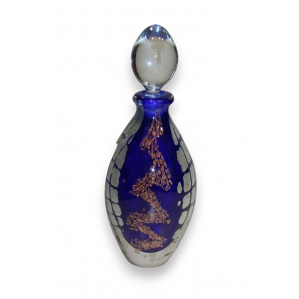 Flacon bleu et or en verre de LUZORO 96